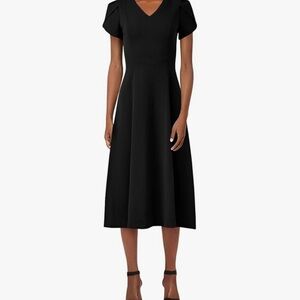 Calvin Klein Women's Tulip Sleeve A-line Midi Dress